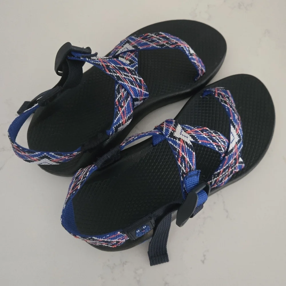 EUC Chaco Festival Collection Z/1 Classic Sandal Adjustable Waterproof Blue Red - Picture 3 of 8